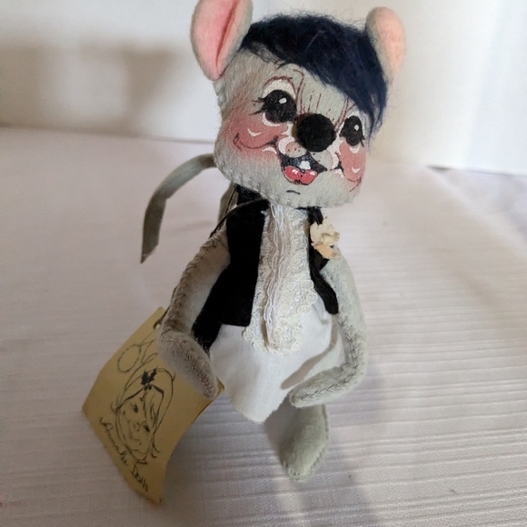 VTG AnnaLee dolls mice bride and groom couple wedding mouse - Picture 4 of 17